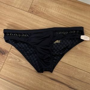 Victoria secret black bottom with gold loops